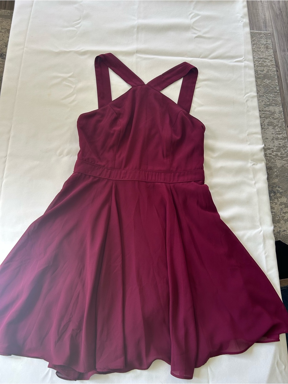 Women's Sleeveless Cross Dress in Wine